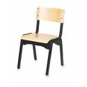Carlo Black and Natural Stacking Chair