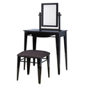 Gloss Black Vanity, Mirror and Bench