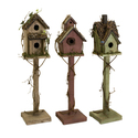 Set of 3 Carthage Standing Birdhouses