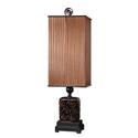 Distressed Lamp with Satin Black Finish