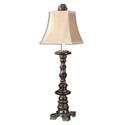 Distressed Buffet Lamp with Light Tan Glaze