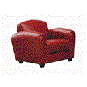 Red Leather Sofa