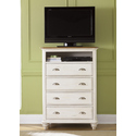 Ocean Isle 4 Drawer Media Chest