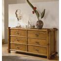 Havana Six Drawer Dresser  Bamboo