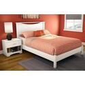 Step One Full Platform Bed & Headboard in Pure White