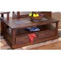 Santa Fe Coffee Tbl w/ Drawers & Casters