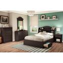 Summer Breeze Full 6 Piece Bedroom Set in Chocolate