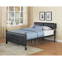 Z-Bedroom Full Size Bookcase Bed with Flat Panel Footboard