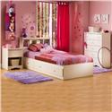 White Kids Twin Wood Captain's Storage Bed 3 Piece Bedroom Set