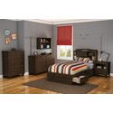 Clever Twin 6 Piece Bedroom Set in Mocha