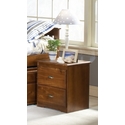 Brown Cherry Night Stand with Antique Brass Hardware