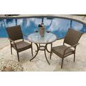 Grenada Patio 3 Piece Table and Arm Chair Bistro Set
