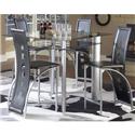 Astro Pub Table - Black / Satin Silver