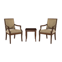 3-Pc. Set - 2 Rect-Back Accent Chairs with 1 Light Cherry End Table