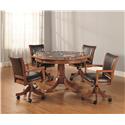 Parkview 5 Piece Game Table Set w/ Caster Game Chairs