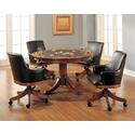 Parkview 5 Piece Game Table Set w/ Barrel Back Caster Game Chairs