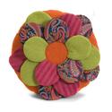 Estelle Multi-Fabric Flower Pillow
