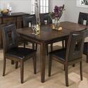 Ames Oak Finished Faux Leather Chair W/ Rectangle Shaped Opening On Back  (Set Of 2) 