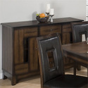 Ames Oak Finished Server W/ 4 Drawers And 2 Doors