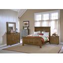 OUTBACK QUEEN SIZE PANEL BED, NIGHTSTAND, CHESSER, & MIRROR