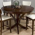 Satin Walnut Finished Counter Height Round Table 
