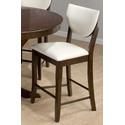 Satin Walnut Finished Shield Back Stool  (set Of 2)