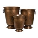 Meziere Copper Plated Planters - Set of 3