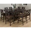 Morgan Espresso Finished Counter Height 8-Piece Dining Set