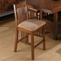 Saddle Brown Oak Finished Mission Stool   (set Of 2)        