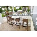 Grenada Patio 4 Piece Stackable Armless Barstool Set