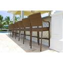 Grenada Patio 4 Piece Stackable Barstools with Arms Set