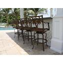 Coco Palm 4 Piece Patio Swivel Barstool Set