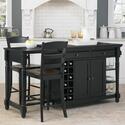 Grand Torino Kitchen Island & Two Stools