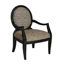 Leopard Oval Back Accent Chair