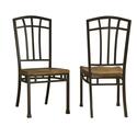 Oak Hill Distressed Oak Dining Chairs - Pair