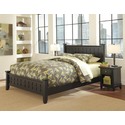 Arts & Crafts  Black Queen Bed & Night Stand