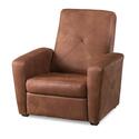 Rustic Brown Microfiber Gaming Chair & Ottoman