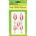 Red & White Spoon Lures