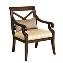 X Back Accent Chair with Small Pillow