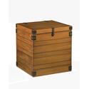 Wooden Planked Large Storage Chest Honey Finish