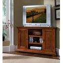 Homestead Corner Entertainment Stand with Warm Oak Finish