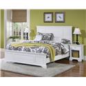 Naples Queen Bed and Night Stand with White Finish