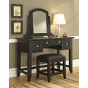 Bedford Black Vanity Table & Bench