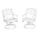 Biscayne Swivel Chair White Finish