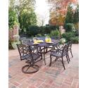 Biscayne 7 Piece Dining Set With Table, 4 Arm Chairs And 2 Swivel Chairs
