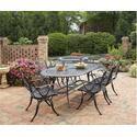 Malibu 7 Piece Dining Set With Oval Dining Table And Six Arm Chairs