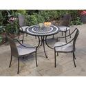 5 Piece Dining Set With Delmar Table And 4 Laguna Slope Arm Chairs