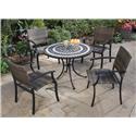 5 Piece Dining Set With Delmar Table And 4 Newport Arm Chairs