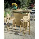Bali Hai Bar Cabinet and Two Bar Stools