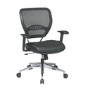 Professional Task Chair with Air Grid Back and Leather Seat